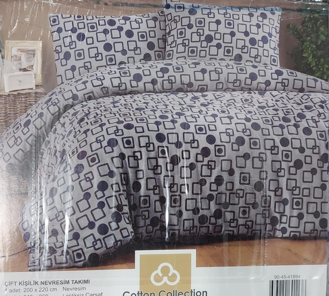 Евро розмір постільна білизна фланель «Cotton Collection», фото 1