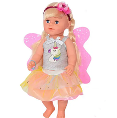 Інтерактивна лялька пупс 42см із крилами феї та шарнірними колінами Sister BLS008A-S-UA з аксесуарами (3+)