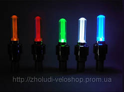 Ковпачки, що світяться, на колеса (ніпель, золотник.). 1уп.= 2шт. ОПТ. Є всі кольори.