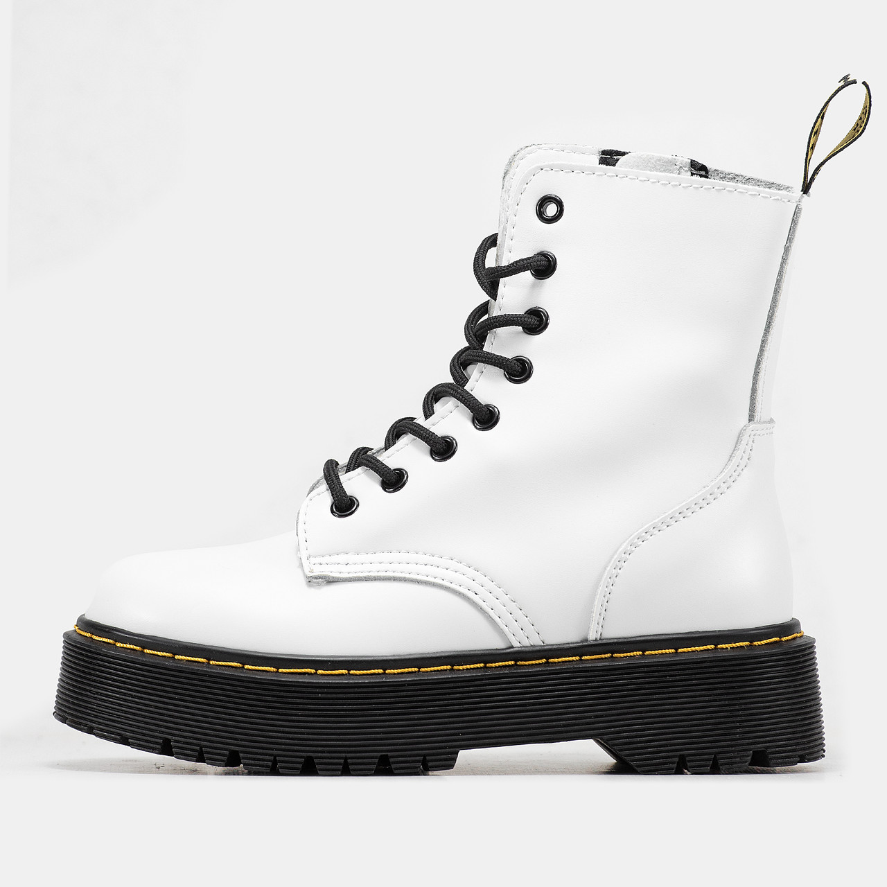 Жіночі черевики Dr. Martens Jadon White, білі шкіряні черевики доктор мартінс жадон мартенс др, фото 1
