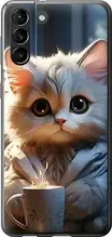 Чохол на Samsung Galaxy S21 Plus Білий кіт "5646u-2115-851"