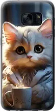 Чохол на Samsung Galaxy S7 G930F Білий кіт "5646u-106-851"