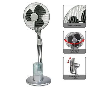 Багатофункціональний вентилятор PROFICARE PC-VL 3069 LB зі зволожувачем повітря, 85 Вт, пульт ДК