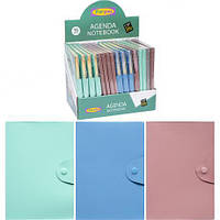 Від 2 шт. Блокнот А5 на кнопці 14*21см 80ар. шкір/зам 5902-2 лінія  купити дешево оптом в інтернет-магазині