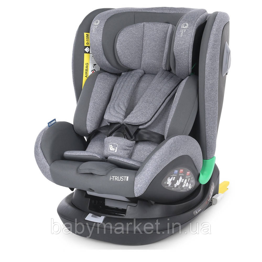 Автокрісло El Camino (0-36кг) ME 1081 I-TRUST 360 ISOFIX (light grey)