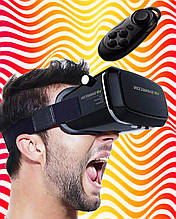 3D окуляри віртуальної реальності VR Shinecon SC-G04BS для смартфонів із пультом