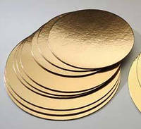 Подложки круглые 26 см золото/серебро