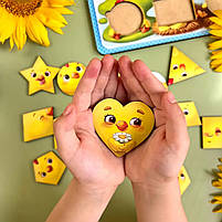 Розвиваючий дерев'яний сортер-вкладка "Курчата - фігури", Ань-янь, 22*31см (ПСД163), фото 2