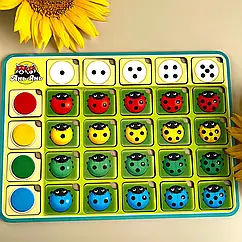 Сортер дерев'яний "Сонечка: колір, рахунок та напрям" Розвиваюча гра для дітей