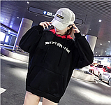 Худі з капюшоном оверсайз на флісі жіноча, фото 2