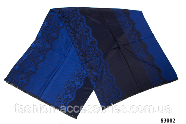 Модний жіночий кашеміровий пашмин синій Палантин з візерунком синій (83002) 2