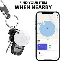 Локатор MiLi Key Finder с чехлом, портативный Bluetooth-трекер работает с Apple Find My (только для iOS), трек