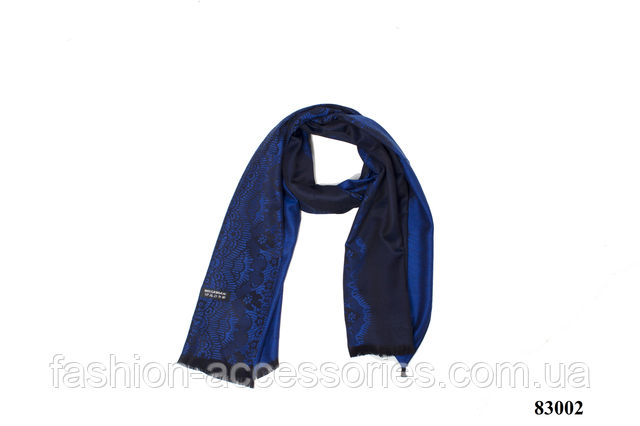 Модний жіночий кашеміровий пашмин на плечі синій Палантин з візерунком синій (83002) 3