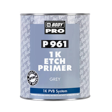 Грунт кислотний протравлюючий сірий 1К Body P961 1л, фото 1