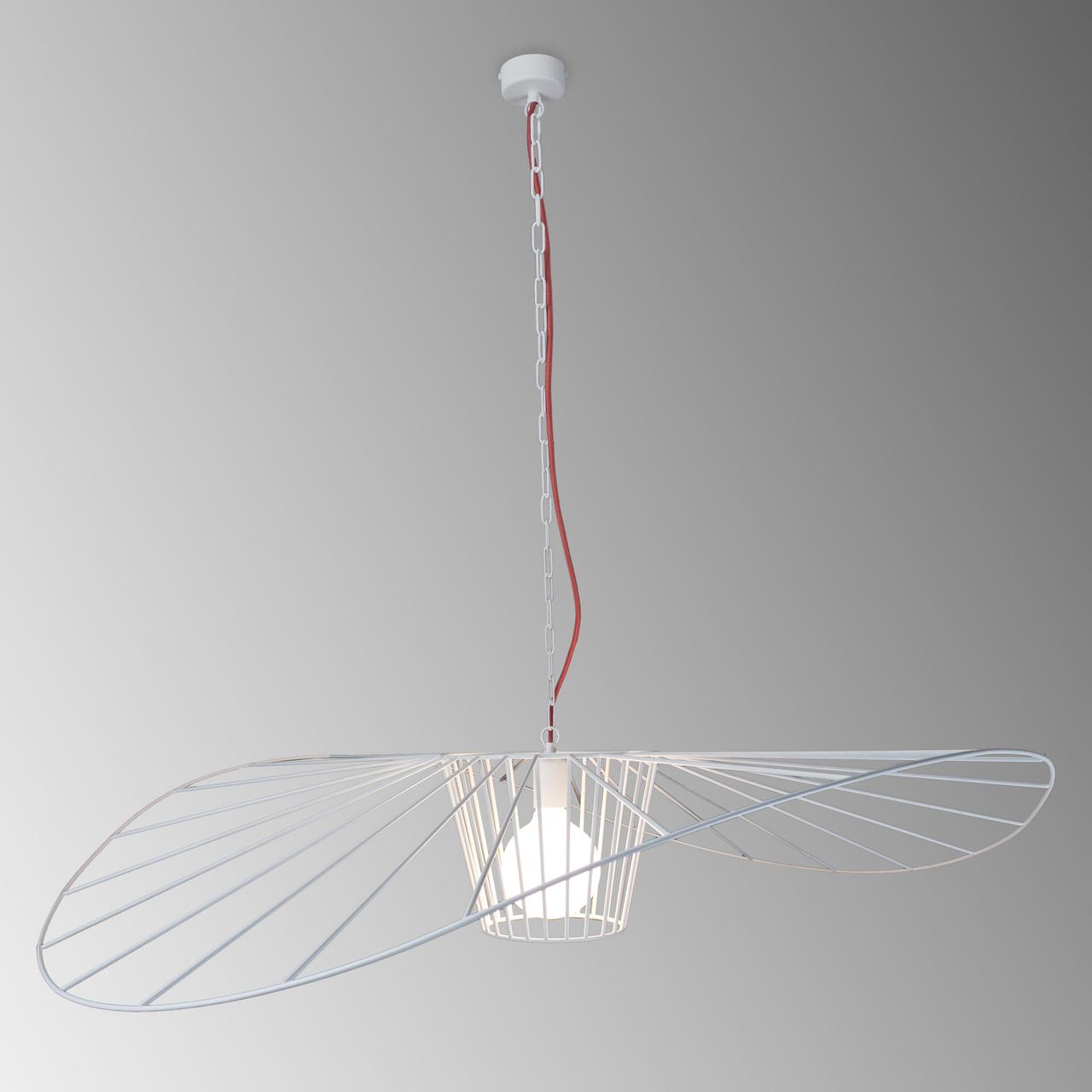 Люстра-підвіс металева біло-червона на 1 лампу Е27 100х150 см