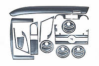Накладки на панель (большой комплект) Карбон для Chevrolet Aveo T250 2005-2011 гг