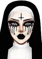 Маска из страз Possessed face jewels sticker Leg Avenue