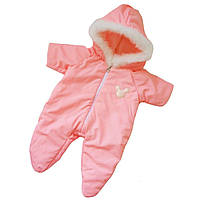 Одяг для ляльки Бебі Борн / Baby Born 40-43 см комбінезон зимовий рожевий 72