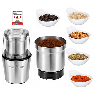 Роторна, електрична, ножова кавомолка ProfiCook PC-KSW N 1021 (+подрібнювач, 200Вт, Німеччина)