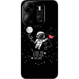 Чохол силіконовий Case для Tecno Spark Go 2023 BF7 з картинкою Любов до місяця