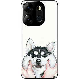 Бампер силіконовий Case для Tecno Spark Go 2023 BF7 з малюнком Хаскі