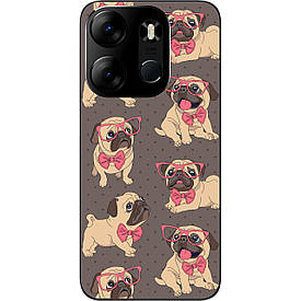 Бампер силіконовий Case для Tecno Spark Go 2023 BF7 з малюнком Мопсики