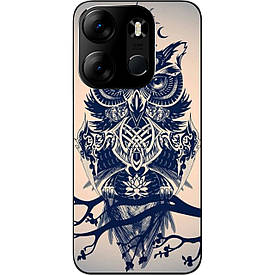 Бампер силіконовий Case для Tecno Spark Go 2023 BF7 з малюнком Філін