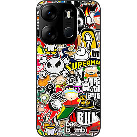 Бампер силіконовий Case для Tecno Spark Go 2023 BF7 з малюнком Креатив