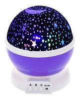 Вращающийся ночник-проектор "Звездное небо" (фиолетовый) [tsi124941-TSI]