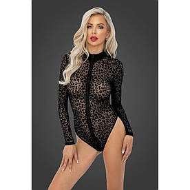Боді сексуальне з леопардовим принтом S F287 Noir Handmade, S M