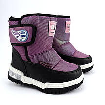 10845H Фіолетові дутики на липучці для дівчинки тм Tom.m розмір 25 - устілка 16,4 см, фото 2