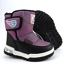 10845H Фіолетові дутики на липучці для дівчинки тм Tom.m розмір 25 - устілка 16,4 см, фото 3