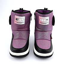 10845H Фіолетові дутики на липучці для дівчинки тм Tom.m розмір 25 - устілка 16,4 см, фото 4