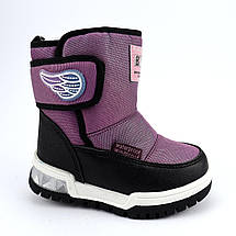 10845H Фіолетові дутики на липучці для дівчинки тм Tom.m розмір 25 - устілка 16,4 см, фото 5