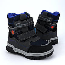 10807B Сині мембранні термо черевики на овчині для хлопчика тм Том.м розмір 23 - устілка 15 см, фото 2