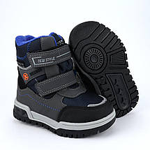10807B Сині мембранні термо черевики на овчині для хлопчика тм Том.м розмір 23 - устілка 15 см, фото 5