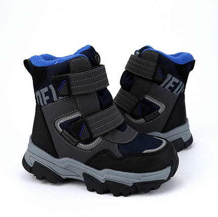 10722B Сині із сірим термоботинки для хлопчика тм Том.м, фото 1
