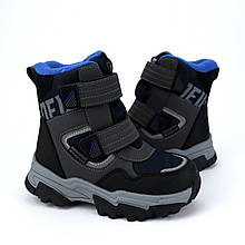 10722B Сині із сірим термоботинки для хлопчика тм Том.м