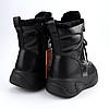 01182A Зимові шкіряні черевики для дівчинки чорні тм Bi&Ki, фото 7