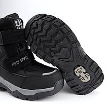 10671A Чорні мембранні термо черевики для хлопчика на овчині тм Том.м розмір 37 - устілка 23,3 см, фото 5