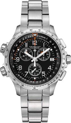 Чоловічий Годинник HAMILTON KHAKI AVIATION X-WIND GMT CHRONO QUARTZ H77912135