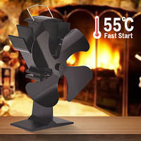 Вентилятор для буржуйки Eco fan Mini stove Тепловой вентилятор для дома 4 лопасти 2.5Вт Климатическая техника