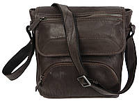 Кожаная мужская сумка через плечо планшетка мужская коричневая Toyvoo Шкіряна чоловіча сумка через плече