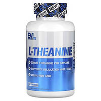 L-Теанин 200 мг 60 капс для мозга антидепрессанты EVLution Nutrition США
