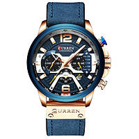 Мужские часы на руку механический синий Curren Toronto Toyvoo Чоловічий годинник на руку механічний синій