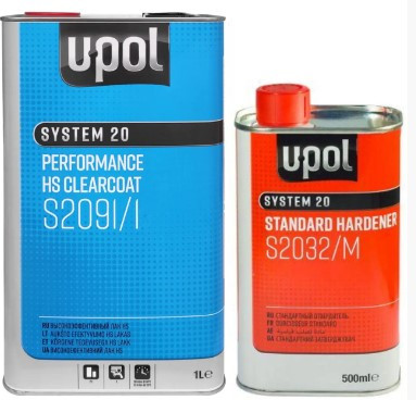 Лак акриловий U-POL Performance HS 2+1 S2091/1 із затверджувачем S2032/M 1л + 0,5л