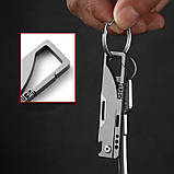 Ніж титановий на ключі / ніж брелок / ніж відкривашка 2 шт, фото 8