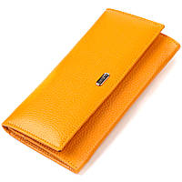Яркий женский кошелек из натуральной кожи CANPELLINI Желтый Toyvoo Яскравий жіночий гаманець з натуральної