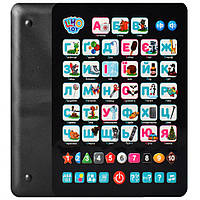 Детский развивающий планшет "Азбука" SK 0019 на укр. языке (Черный) Toyvoo Дитячий розвиваючий планшет