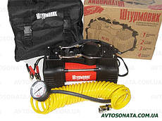 Компресор Штурмовик AC-72 150psi/25Amp/60л/шл/клеми/2цил